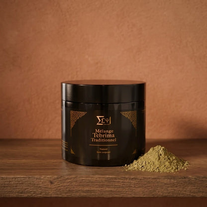 pot de Tebrima Traditionnelle Imran Cosmetics sur une etagere de salle de bain